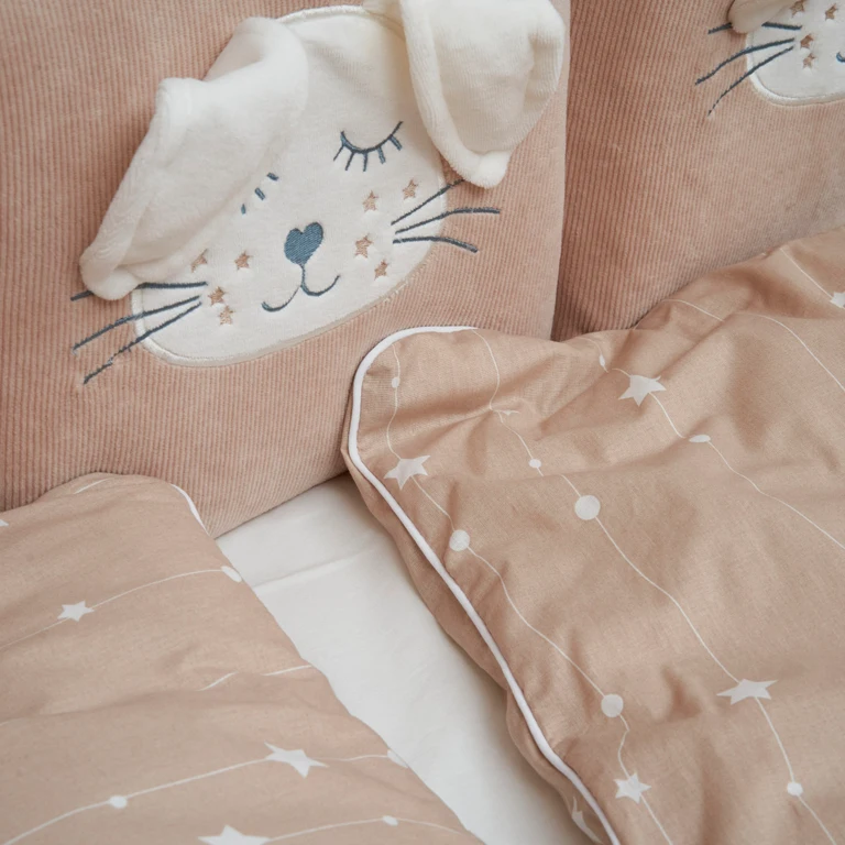 Постельный комплект 7 эл Twins Кролик 4075-TК-02, beige